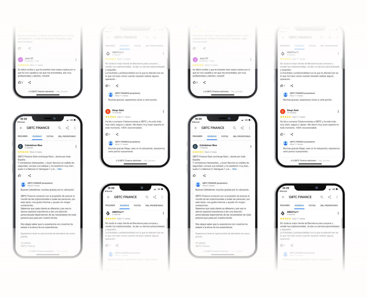 Valoraciones mockups